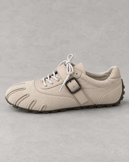 Women's Five-Toe Design Lace-Up Flats with Buckle Strap