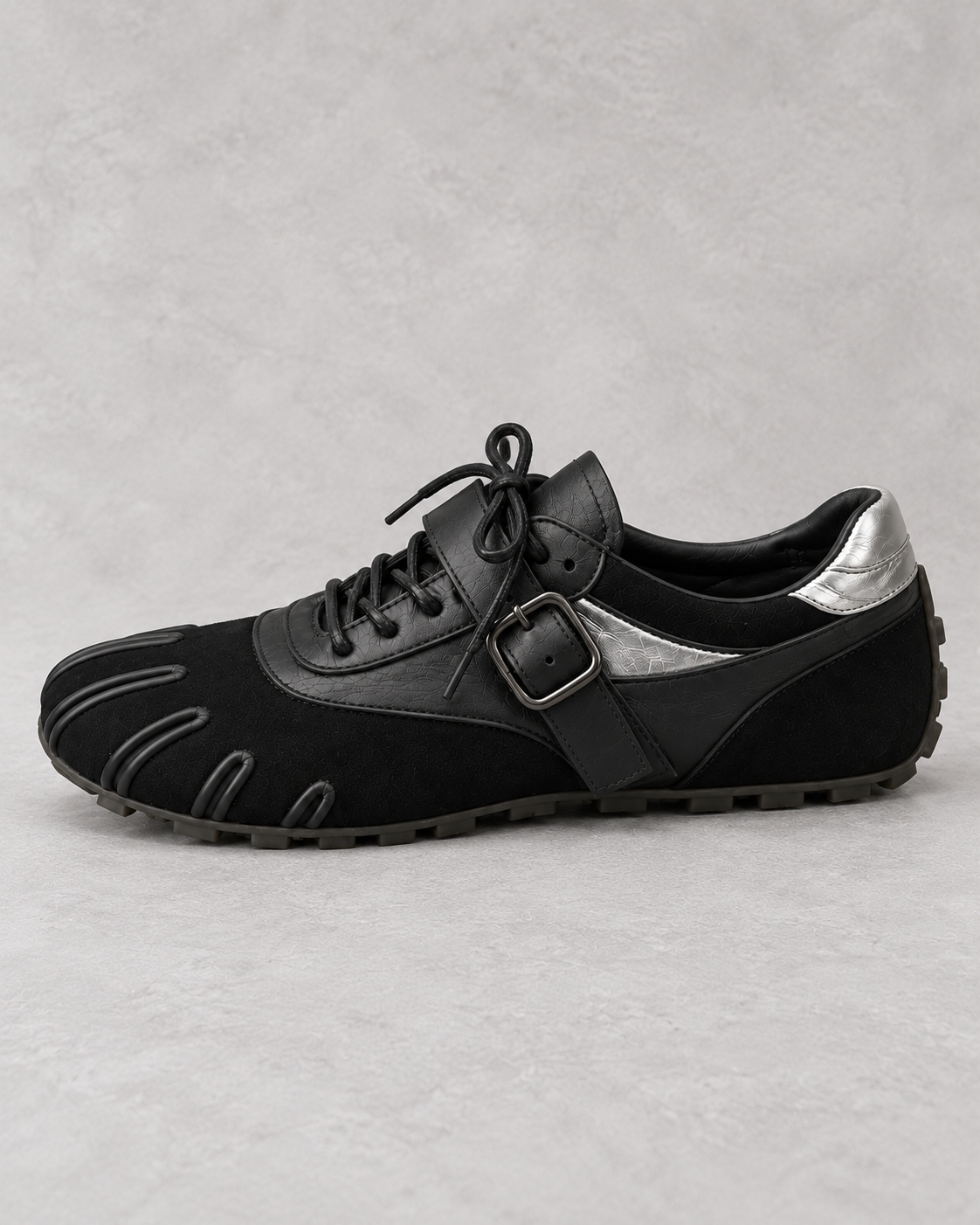 Women's Five-Toe Design Lace-Up Flats with Buckle Strap