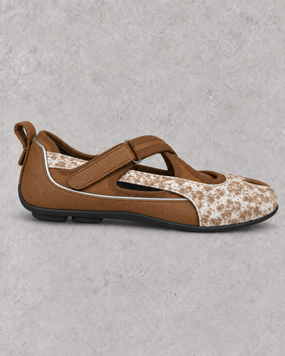 Split-Toe Cross-Strap Flats